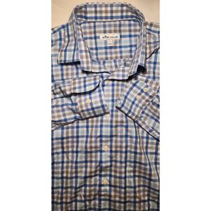 Peter Millar Mens Large Plaid Button Down Shirt Long Sleeve Casual Cotton Preppy